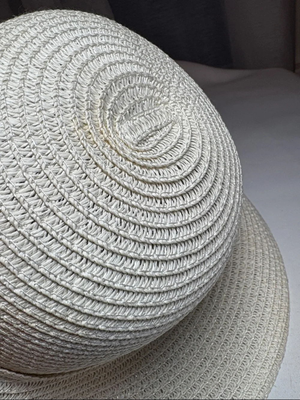 Magid Hats White Paper Wide-Brim Sun Hat Chain Detail One Size